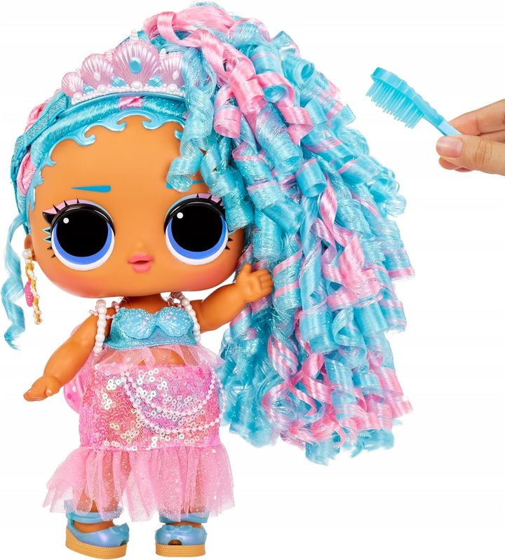 LOL Surprise Big Baby Hair Hair Hair – SPLASH QUEEN – 27,94 cm grosse Puppe mit 14 Überraschungen, A