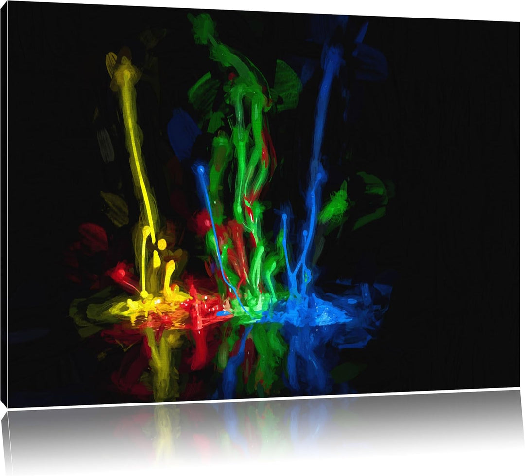 Pixxprint Farbspritzer als Leinwandbild/Grösse: 100x70 cm/Wandbild/Kunstdruck/fertig bespannt, 100x7