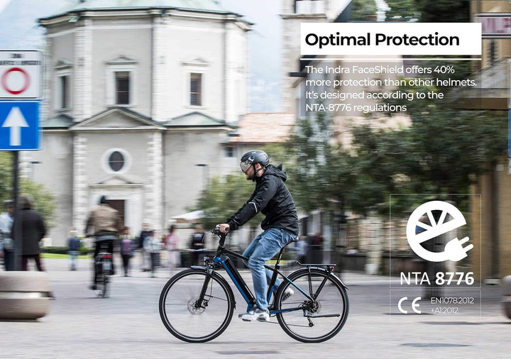 BBB Cycling Fahrradhelm Indra speed 45 Faceshield Urban + E-bike Safety Superleichter Verstellbarer