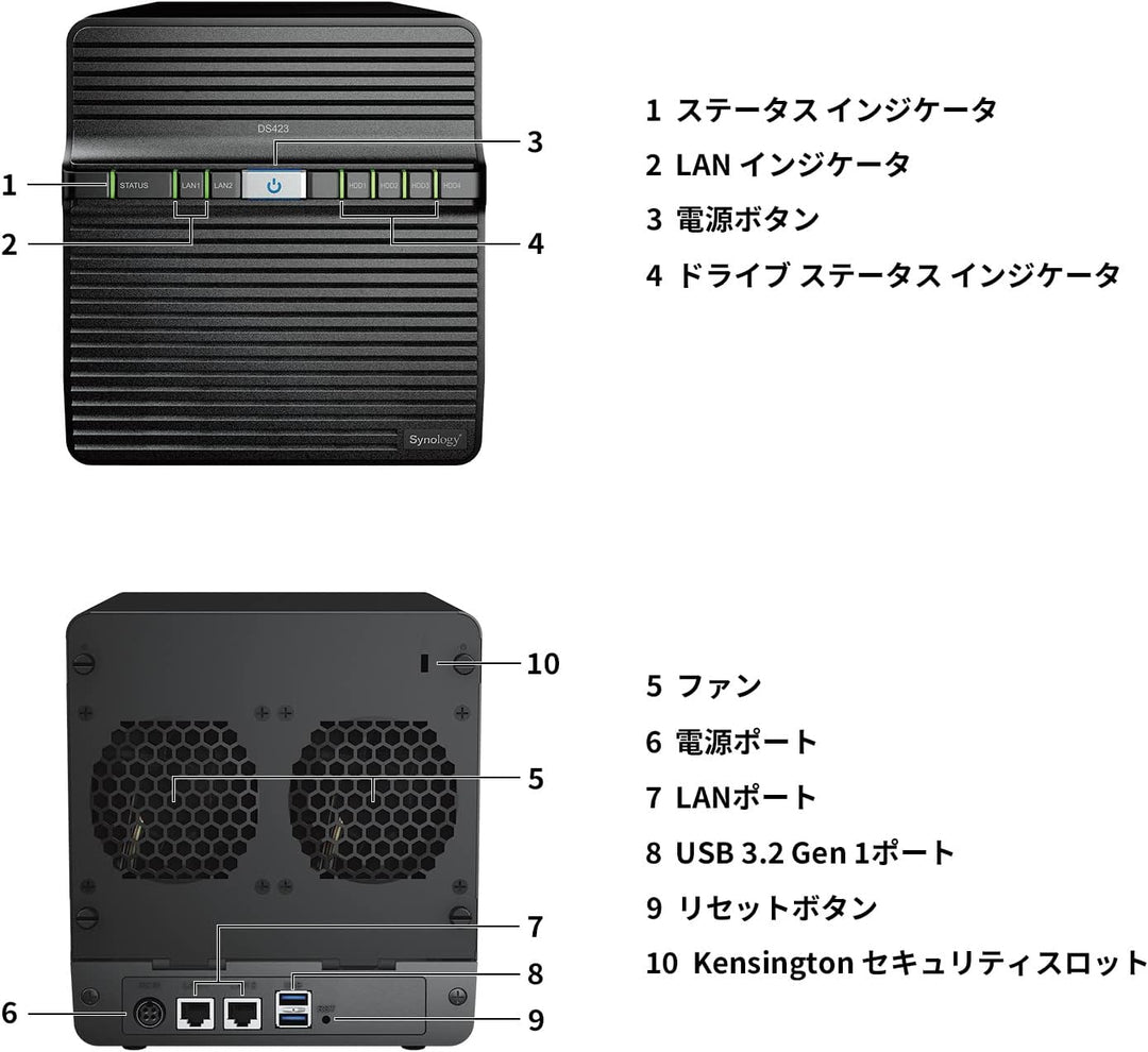 Synology DiskStation DS423 Netzwerkspeicherlaufwerk, Schwarz