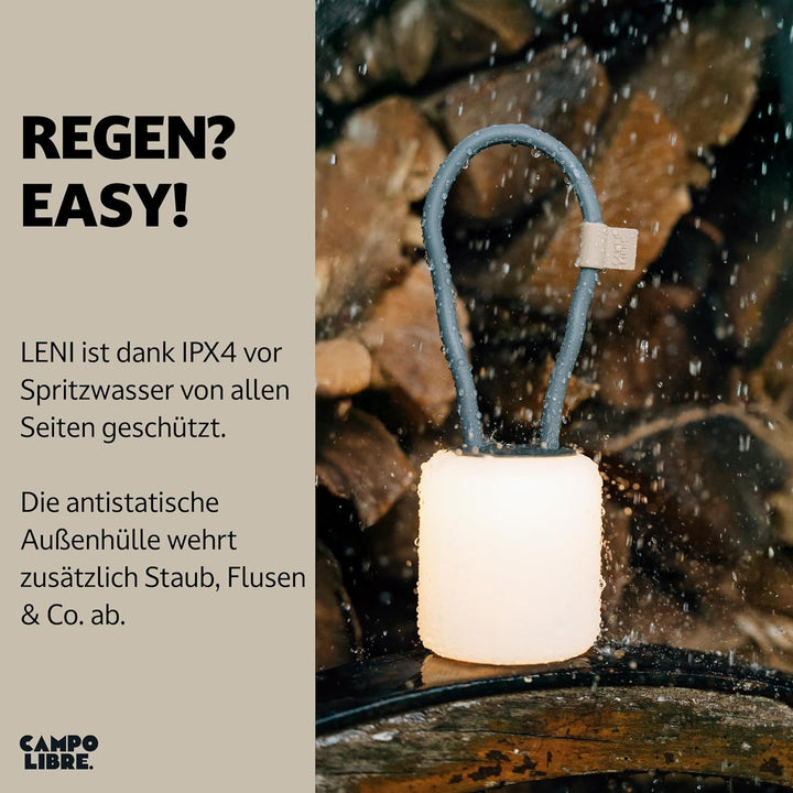 Campo Libre.® LENI I Campinglampe I flexible Outdoorlampe zum Aufhängen, Hinstellen und Montieren I