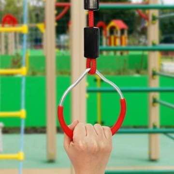 FBSPORT 4 Stück Klettern Ringe für Kinder, Outdoor Indoor Kinder Ninja Ringe zum Aufhängen belastbar