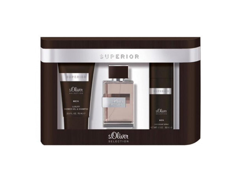 S. Oliver selection SUPERIOR Man Geschenkset (Eau de Toilette + Duschgel + Deo)