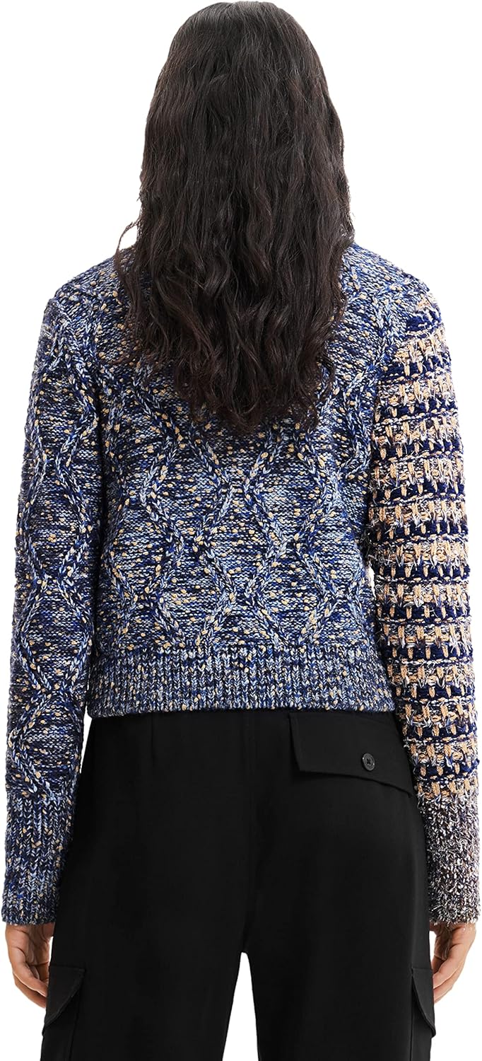 Desigual Damen Pullover Sweater L Blau, L Blau
