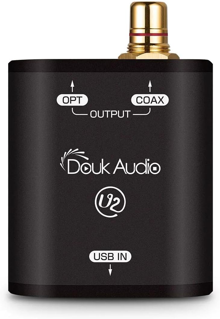 Douk Audio U2 USB Konverter XMOS XU208 Digitale Schnittstelle TOSLINK Koaxial DOP SPDIF Adapter DSD6