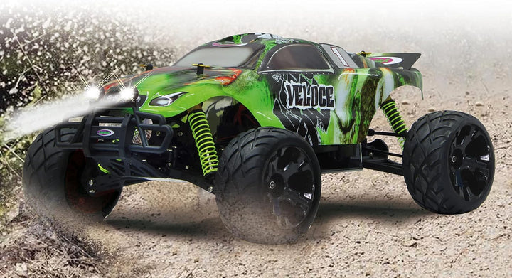 JAMARA Veloce Monstertruck 1:10 4WD Lipo 2,4G LED - Allrad, Elektroantrieb, Akku, 40Kmh, Aluchassis,