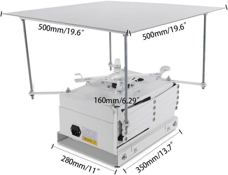 LENJKYYO Beamer Projektor Elektrischer Deckenhalterung Halterung Fernbedienung Elektrische Deckenhal