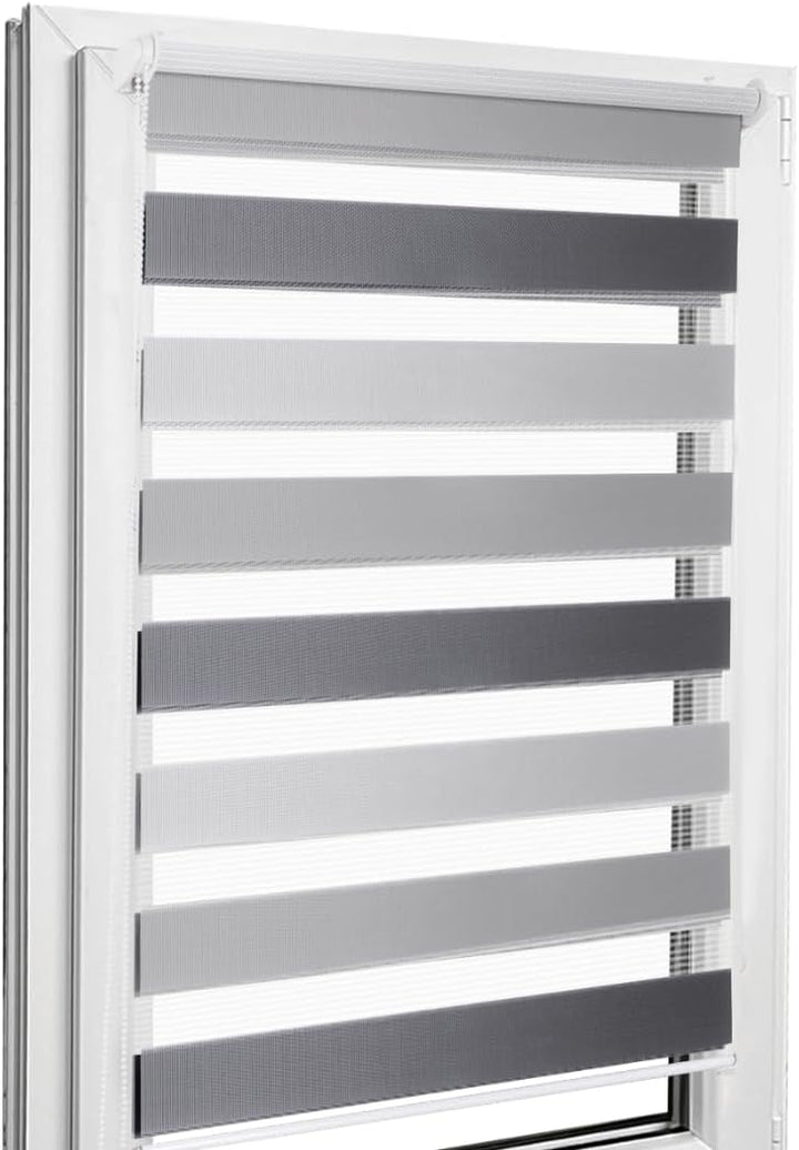 Home-Vision® DuoRollo Klemmfix, Doppelrollo ohne Bohren mit Klämmträgern, Rollos für Fenster und Tür