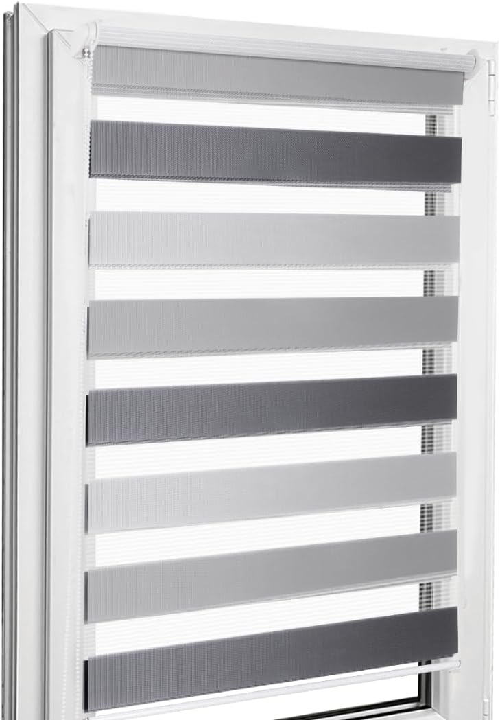 Home-Vision® DuoRollo Klemmfix, Doppelrollo ohne Bohren mit Klämmträgern, Rollos für Fenster und Tür