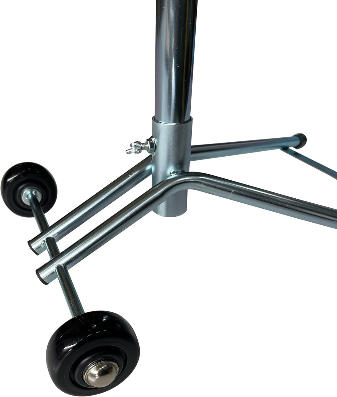 QUICK STAR Müllsackständer mit Deckel und 2 Rollen Metall Müllsackhalter 120 Liter | Stabiler Müllsa