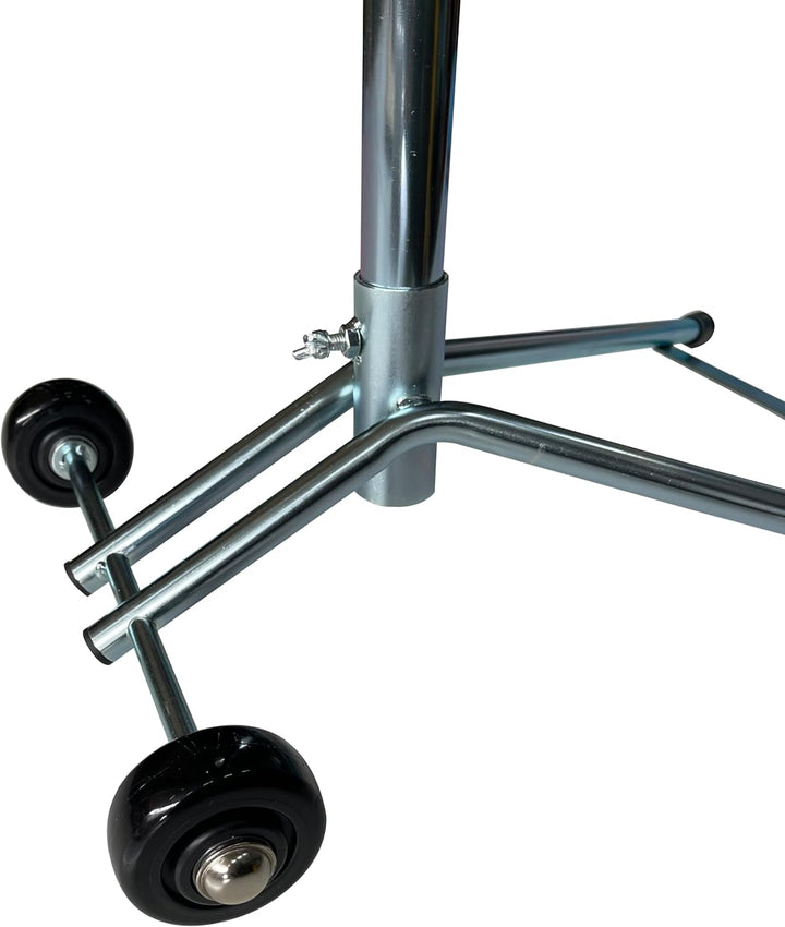 QUICK STAR Müllsackständer mit Deckel und 2 Rollen Metall Müllsackhalter 120 Liter | Stabiler Müllsa