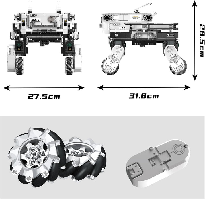 Mould King 21075 MOC Technik Roboter Kinder für Jungen, 3-in-1-Roboticset mit App-Fernsteuerung, fer