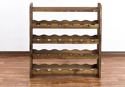 PROREGAL Weinregal PINOTWINE C | HxBxT 61,6x63,2x26,5cm | 24 Flaschen | Massives Kiefernholz | Braun