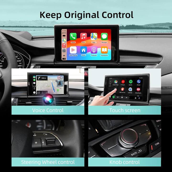EZoneTronics Wireless CarPlay & Android Auto Retrofit Kit Decoder für Audi A6/A7 2012-2016 mit RMC S