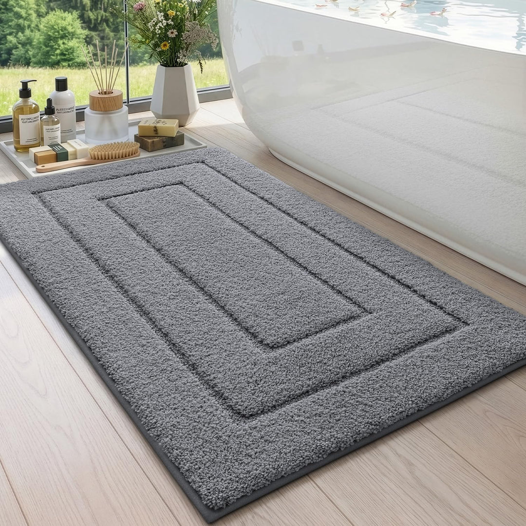 DEXI Badteppich rutschfeste,weicher Badezimmerteppich Wasserabsorbierend Badematte maschinenwaschbar