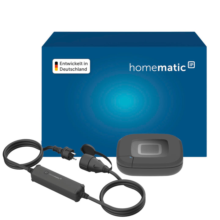 Homematic IP Access Point 2, anthrazit + Schalt-Mess-Kabel – aussen, Smart Home, steuert Gartenlampe