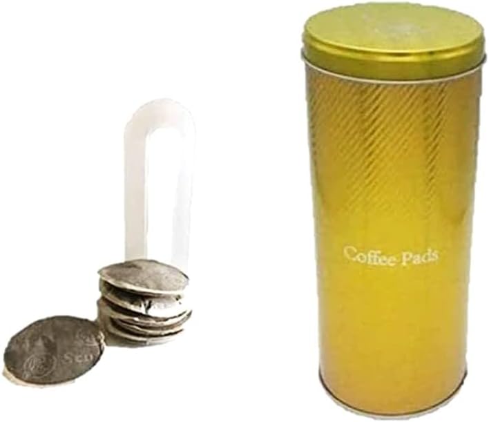 Premium Paddose für 20 Kaffeepads GOLD S +Tisch Abfallbehälter ohne Deckel mit Ø 8,5 x 9 cm, 0.5 Lit