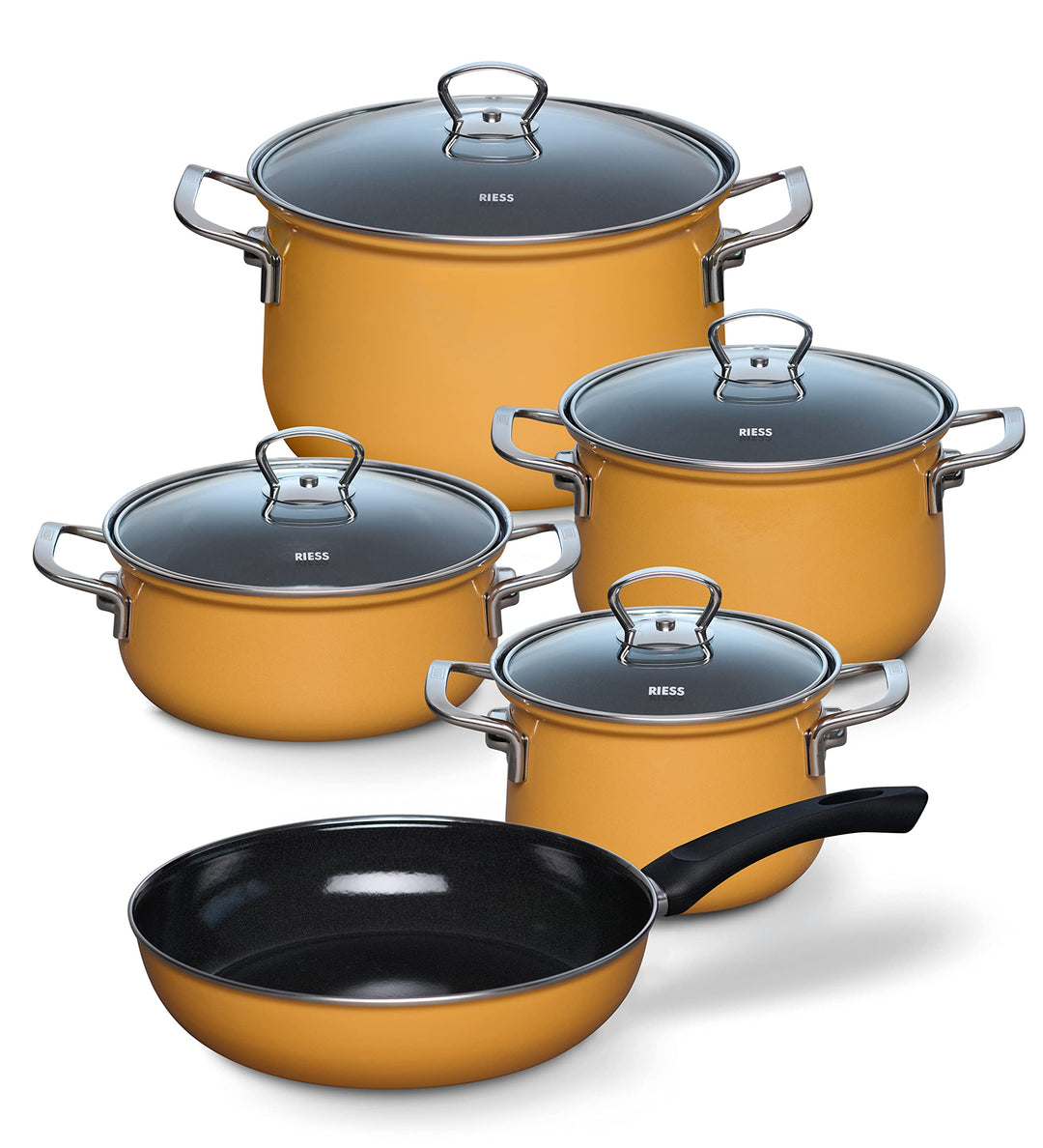 Riess, 0558-113, Emaileset 5-teilig, Nouvelle, ORANGE, LBH 48,5 x 28,5 x 39cm, Gewicht 9,98kg, Fleis