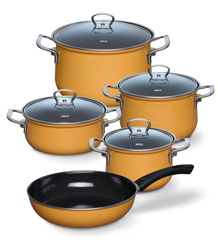 Riess, 0558-113, Emaileset 5-teilig, Nouvelle, ORANGE, LBH 48,5 x 28,5 x 39cm, Gewicht 9,98kg, Fleis