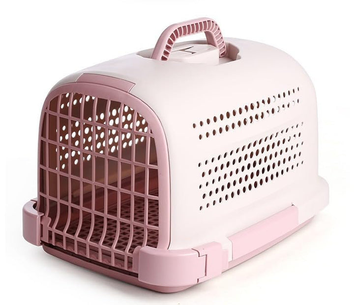 Transportbox für Haustiere für Katzen und kleine Hunde 49 * 28 * 33CM | belüfteter Reisekäfig mit Ha