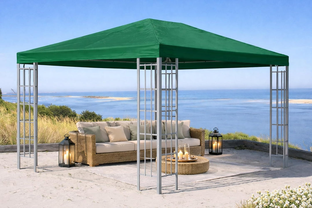 QUICK STAR Ersatzdach für Rank Pavillon 3x4m Grün Ersatzbezug Pavillondach