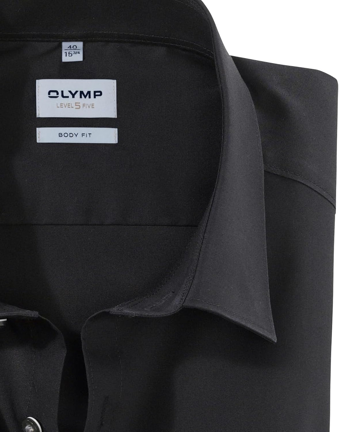 OLYMP Herren Oberhemd Langarm Hemd,einfarbig,Einfarbig,Comfort fit,New Kent 36 Schwarz 68, 36 Schwar