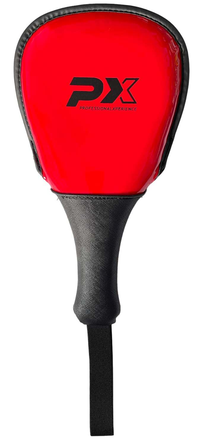 PX Taekwondo Mitt Power - Handpratze mit Schlaufe - Doppel Mitt rot - TKD, Kickboxen, Kampfsport Tra