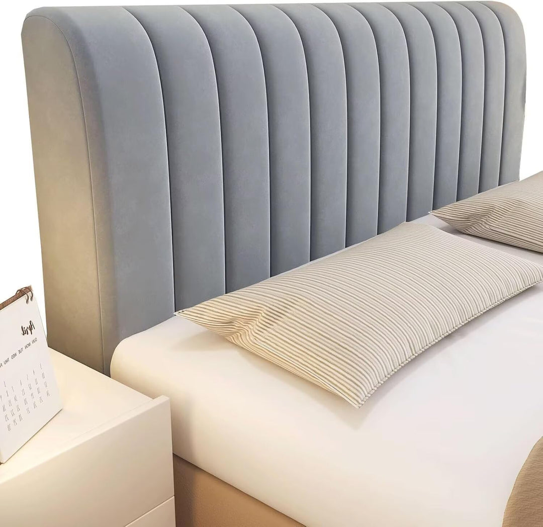 Bettkopfabdeckung Verdicken Gesteppt Kopfteilbezug Protektor Einfarbiges Design Bett Kopfteil Bezug