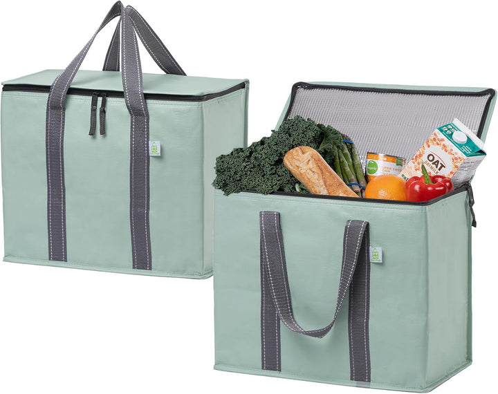 VENO 29 Liter Einkaufstasche Wiederverwendbare Faltbar Kühltasche, PP-Gewebe Gross Picknickkorb Robu