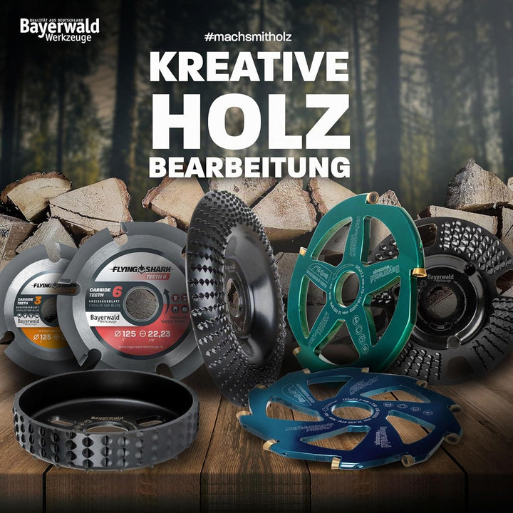 Bayerwald Woodcarver Ø 115 mm - Frässcheibe für Winkelschleifer zur Holzbearbeitung/ideales Werkzeug