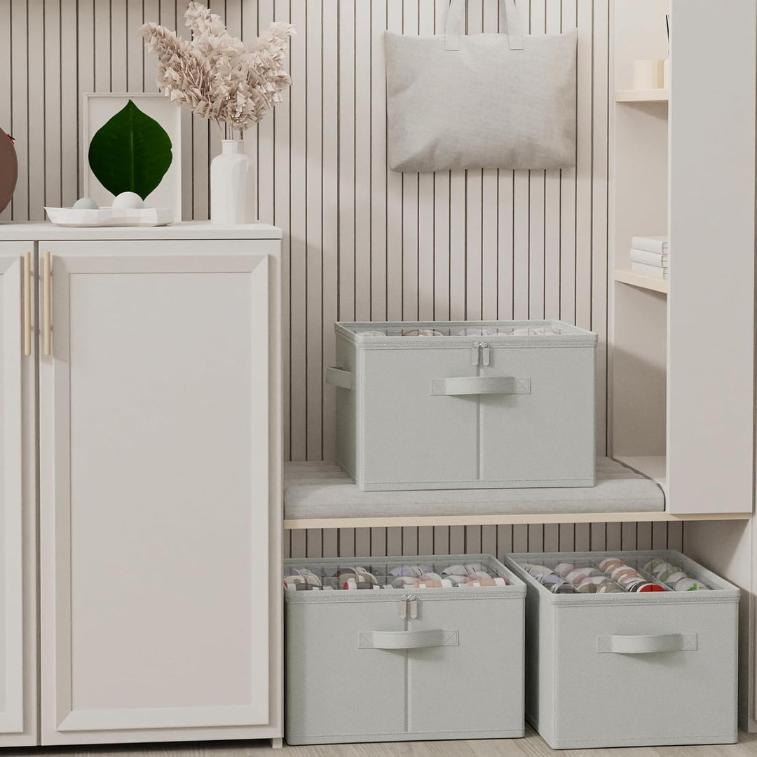 Schuhorganizer für Closet, Passt 16 Paare, Schuhe Organizer mit Durchsichtigem Deckel, Starke Aufbew
