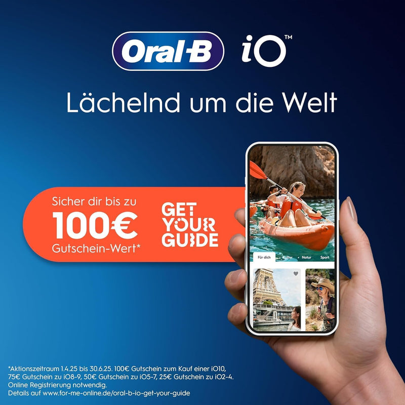 Oral-B iO Series 8 Elektrische Zahnbürste/Electric Toothbrush, 2 Aufsteckbürsten, 6 Putzmodi für Zah