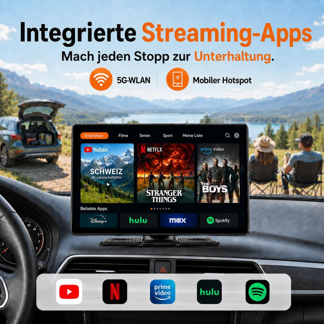 Volam Android Auto Display &amp;Wireless CarPlay Kompatibel mit Net flix/Y0uTube,2026 Aktualisierter Tra