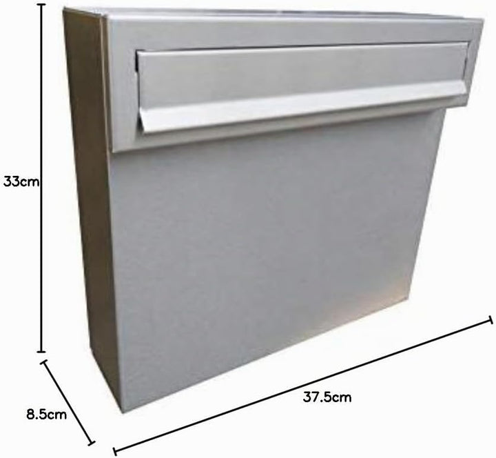 A-050 Edelstahl Zahn Genomwurf Briefkasten ohne Namensschild – LETTERBOX24.de