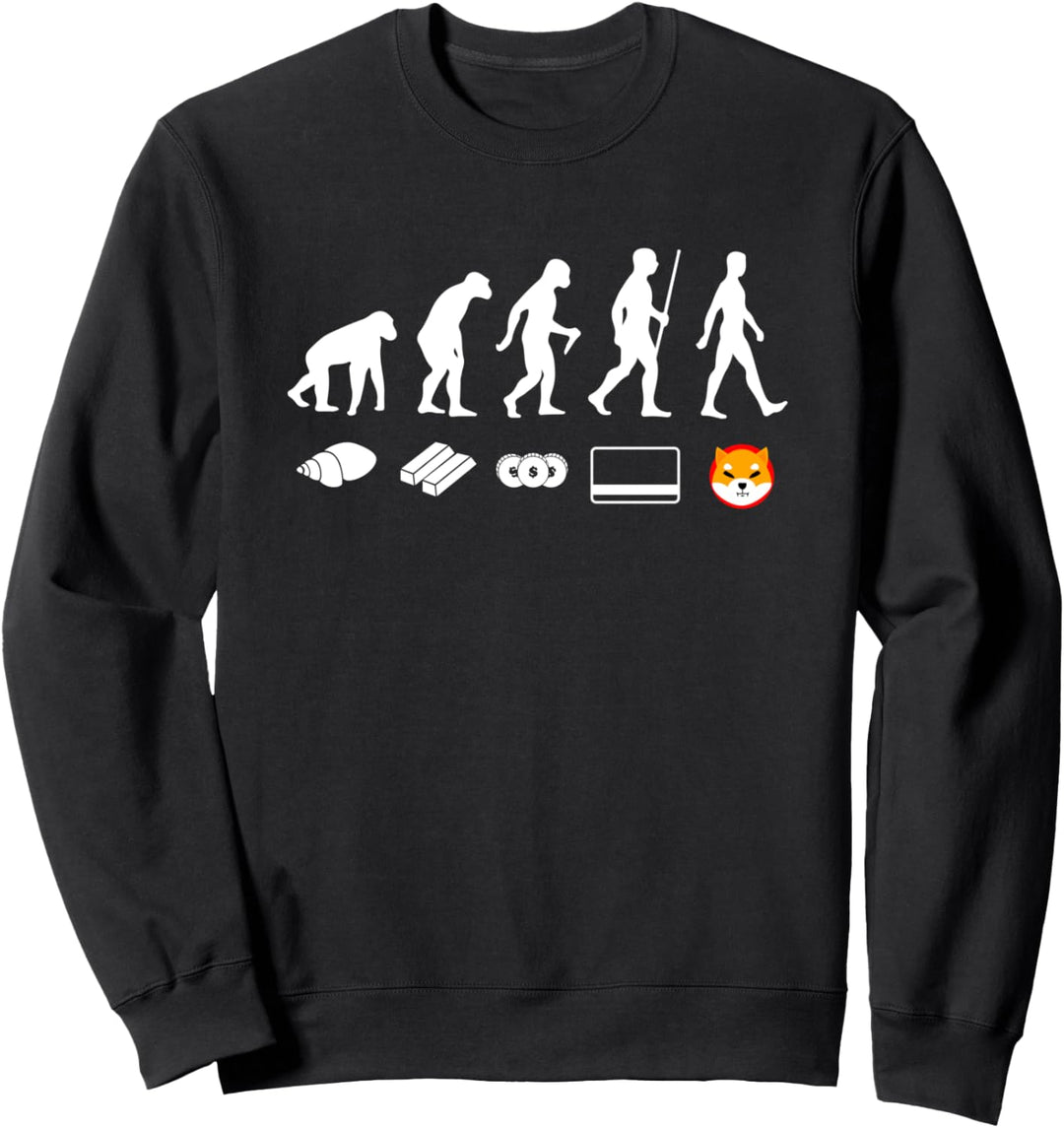 Evolution Shiba Inu to the Moon Coin Token Kryptowährung Sweatshirt