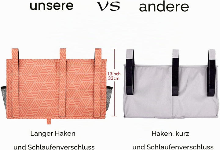 Surblue Nachttisch Caddy Hängebett Organizer Aufbewahrungstasche Tasche für Etagen-und Krankenhausbe