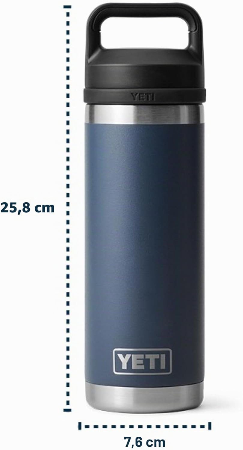 YETI Rambler Trinkflasche 18 oz (532 ml) Tropical Pink – Edelstahl Trinkflasche, Wasserflasche Sport