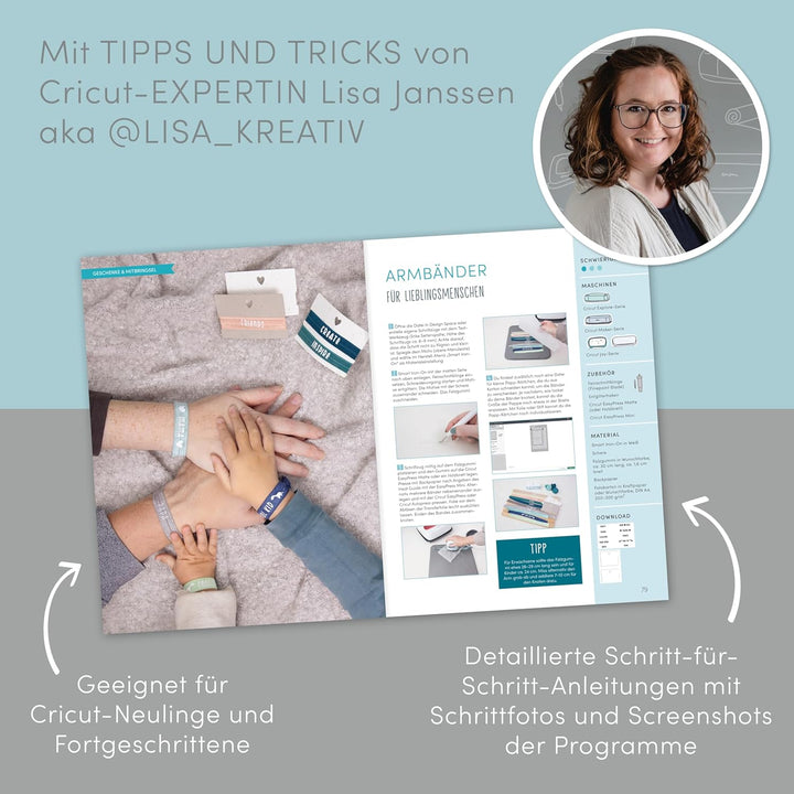 Das ultimative Cricut-Buch: Das grosse Werk- und Ideenbuch für alle Cricut-Schneidemaschinen für Ein