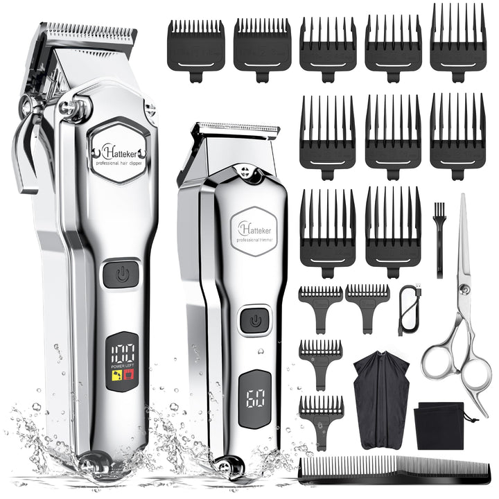 Hatteker Haarschneidemaschine Profi akku Haarschneider Herren Haartrimmer Langhaarschneider Herren B