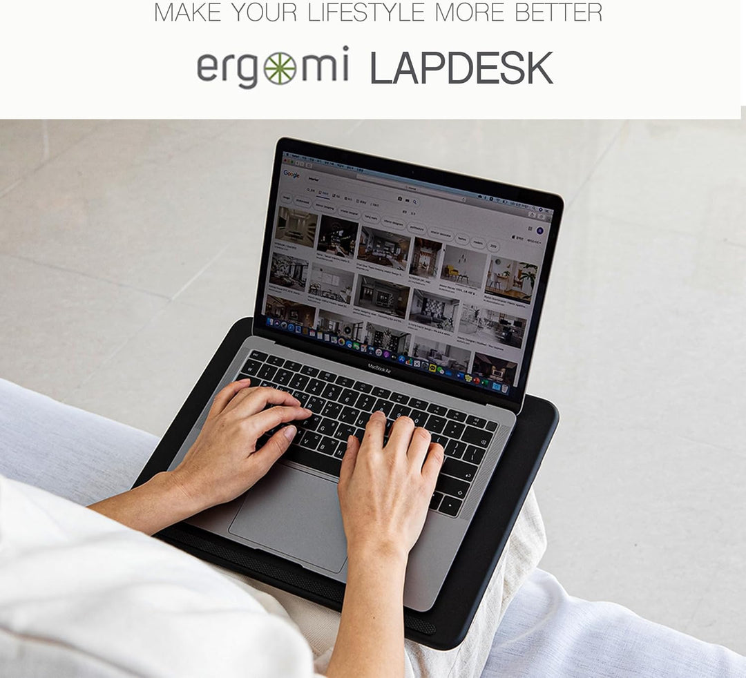 ergomi Kleines Laptopkissen Schoss | Tragbare Laptopunterlage mit Kissen, Handgelenkstütze | Lesen A