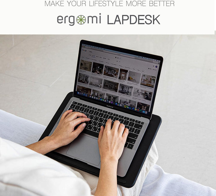 ergomi Kleines Laptopkissen Schoss | Tragbare Laptopunterlage mit Kissen, Handgelenkstütze | Lesen A