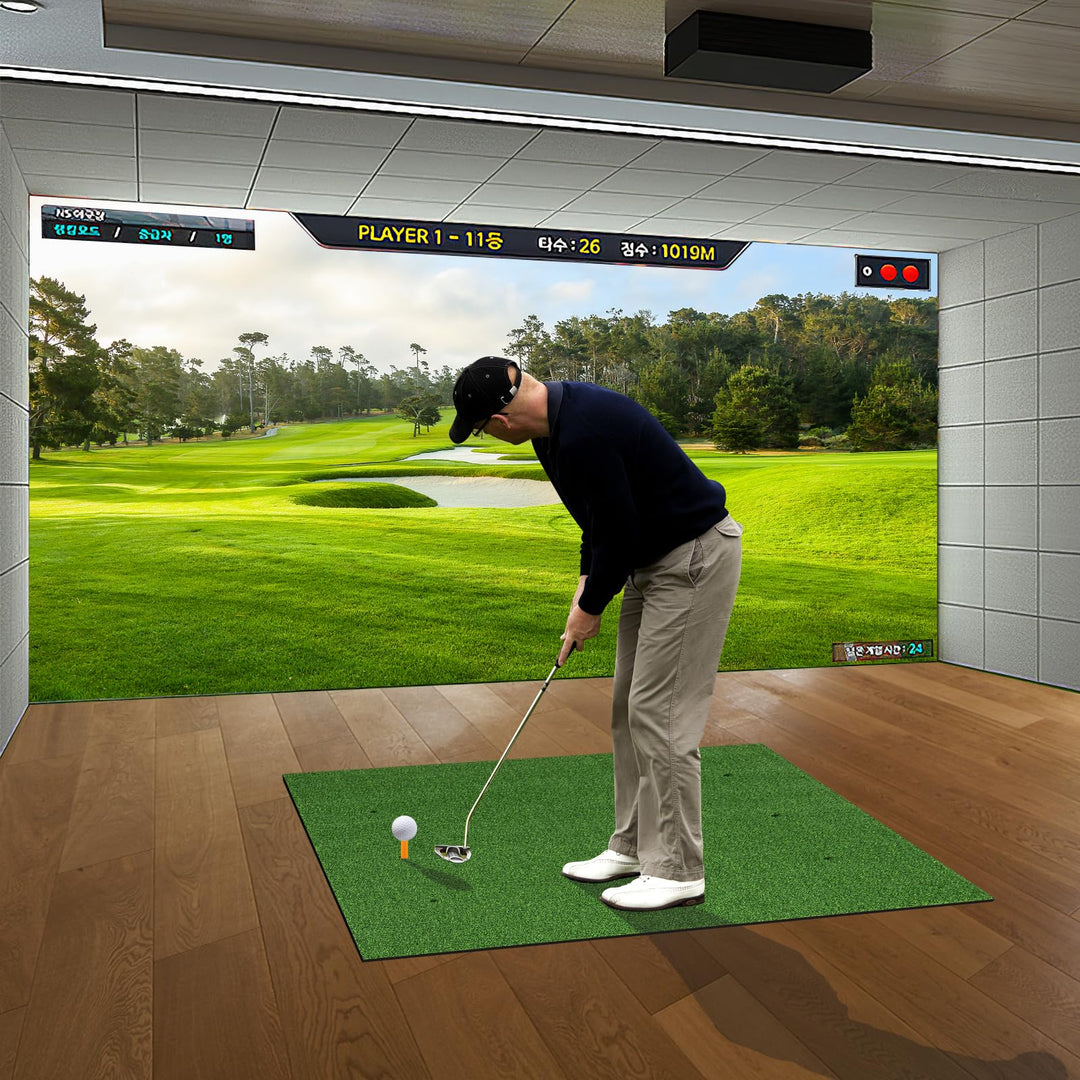 FANTASK Golf Abschlagmatte, 152 x 117cm Golf Übungsmatte inkl. 2 Gummi-Tees und 2 Ausrichtungsstäbe