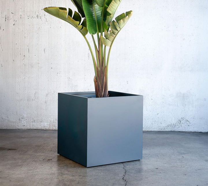 herstera Garden Metall Pflanzkübel Cube | Anthrazit | 50x50x50 cm Mehrfarbig 50x50x50 cm, Mehrfarbig