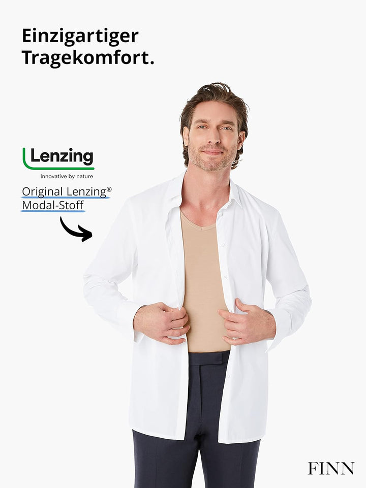 FINN Anti-Schweiss Unterhemd Herren mit Einlage am Rücken und Achsel-Einsätzen für maximalen Schutz