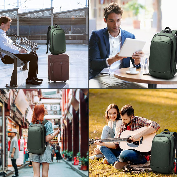 Laptop Rucksack Herren Business Rucksack leicht 15.6 Zoll wasserdichter erweiterbarer Reiserucksack