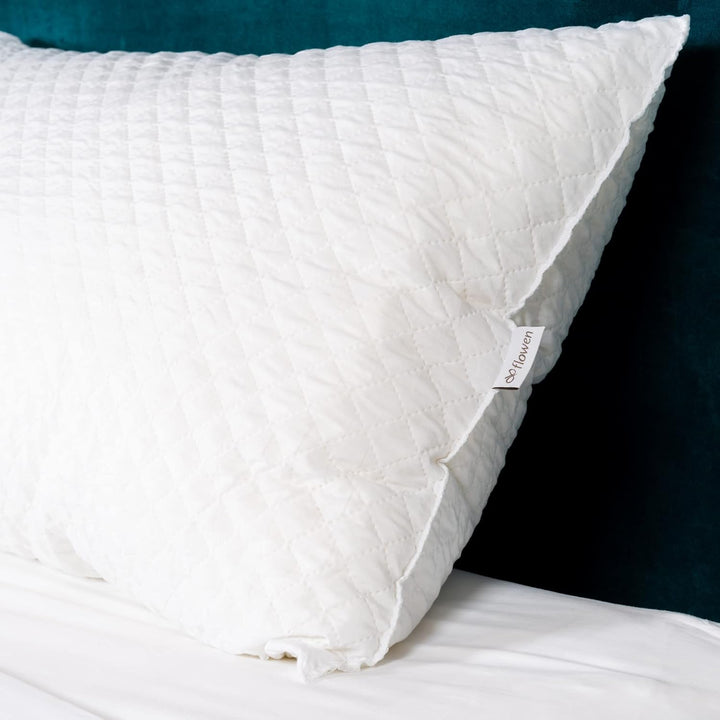 Flowen Kopfkissen für Bett 40x70cm Kissen mit Memory-Schaumflocken 2er Set Nackenkissen Ergonomische