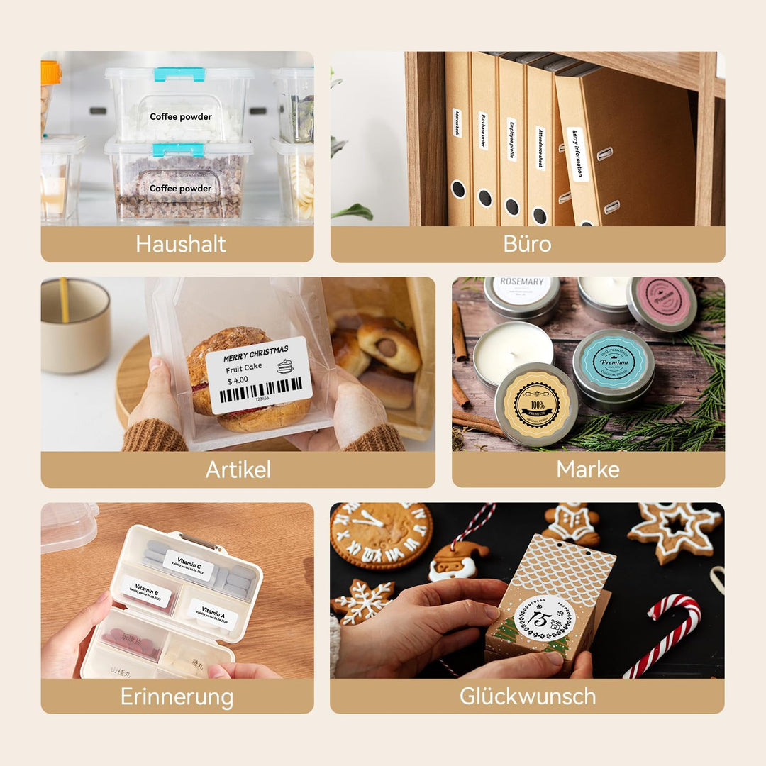 NIIMBOT Etiketten Selbstklebender Etikettenband für B1 / B21 / B3S Etikettendrucker, 50 x 30mm 230 E