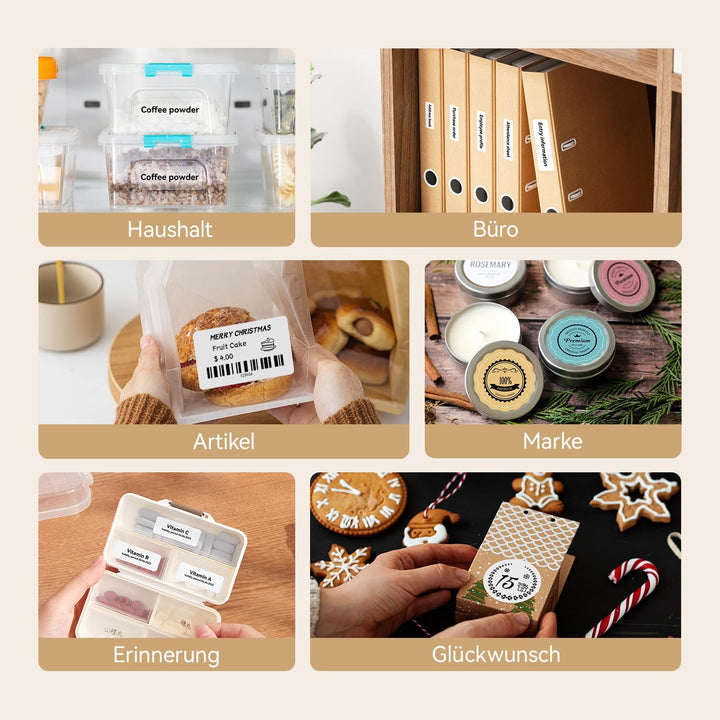 NIIMBOT Etiketten Selbstklebender Etikettenband für B1 / B21 / B3S Etikettendrucker, 50 x 30mm 230 E