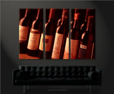 islandburner Bild Bilder auf Leinwand Wine Rotwein Wein XXL Poster Leinwandbild Wandbild Dekoartikel