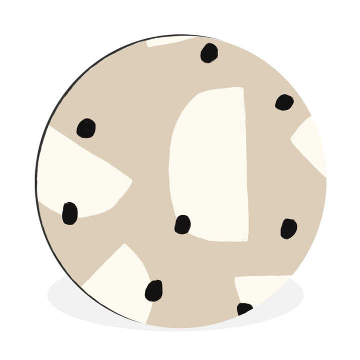 MuchoWow Wandbild Rund Wanddeko Deko Wohnzimmer Bilder 30x30 cm Pastell - Abstrakt - Design, 30x30 c
